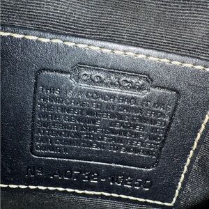 Coach Black and Gold Signature Fabric Bag